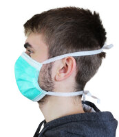 Mund-Nasenschutz Typ IIR 3-lagig grün zum Binden