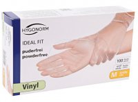 Hygonorm Ideal Fit Vinylhandschuhe puderfrei Farbe:weiss M