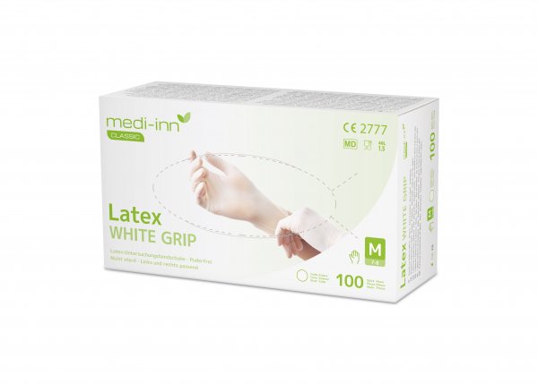 White Grip Latex Handschuhe natur 240 mm