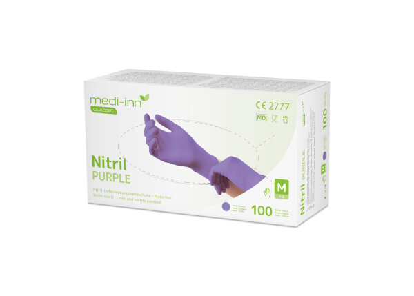 Nitril Handschuhe bunt, PURPLE, Länge:240 mm L Karton