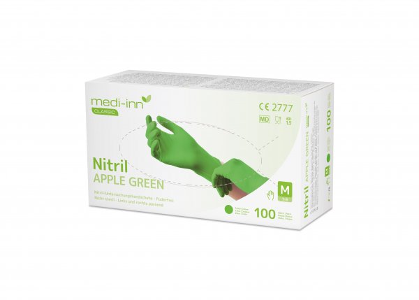 Nitril Handschuhe Apple Green, Länge:240 mm